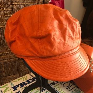 Wilsons Leather orange leather hat